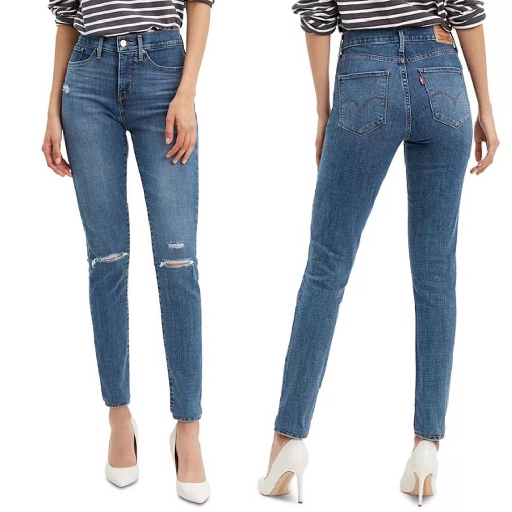 Levi’s 311 Shaping Distressed Skinny Jeans in Hawaii Ocean Wash size 28